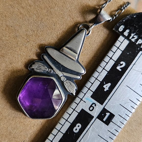 Zoe Zero Amethyst Witch Pendant - Picture 2 of 3